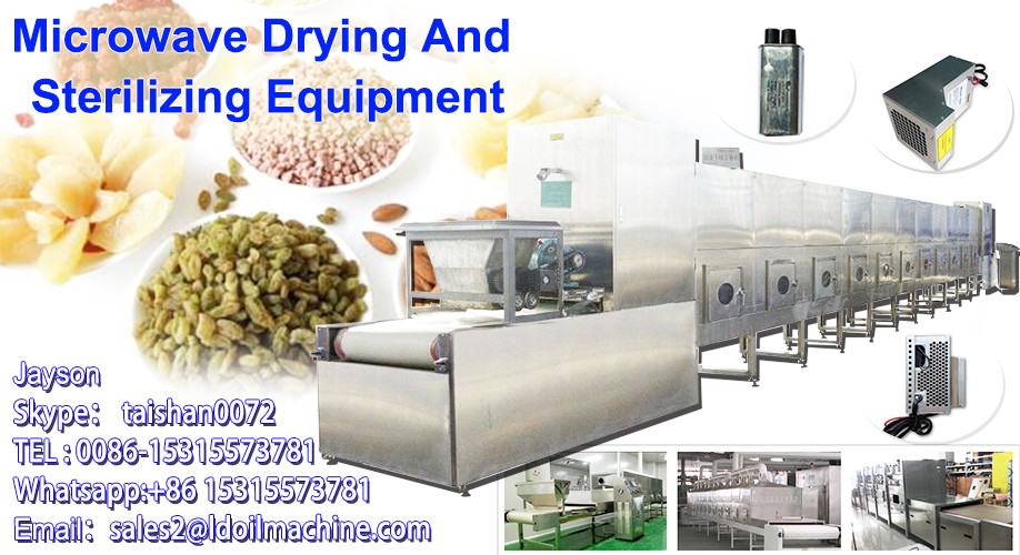 Conveyor belt microwave drying and cooking machine for prawns
